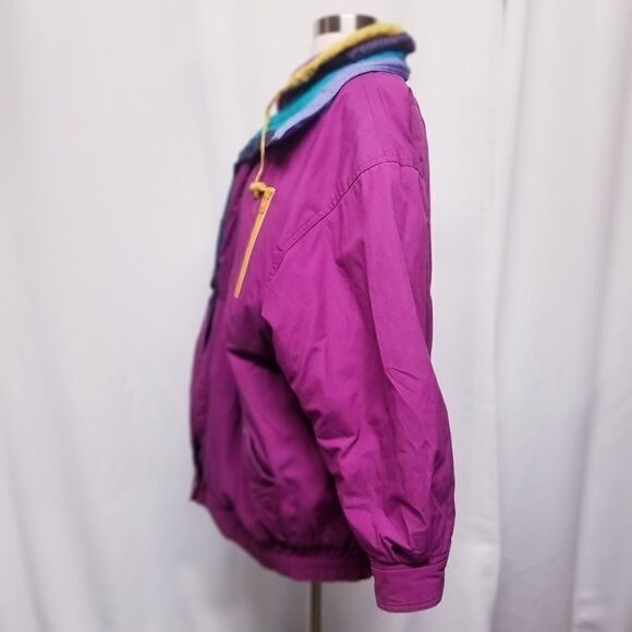 Vintage 90s y2k Puffy Puffer Warm Winter Snow Ski Jacket British Mist Woman's Md - Picture 4 of 10